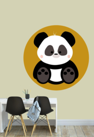 kinderkamer muurcirkel panda