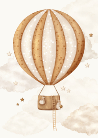 Poster droomvlucht luchtballon