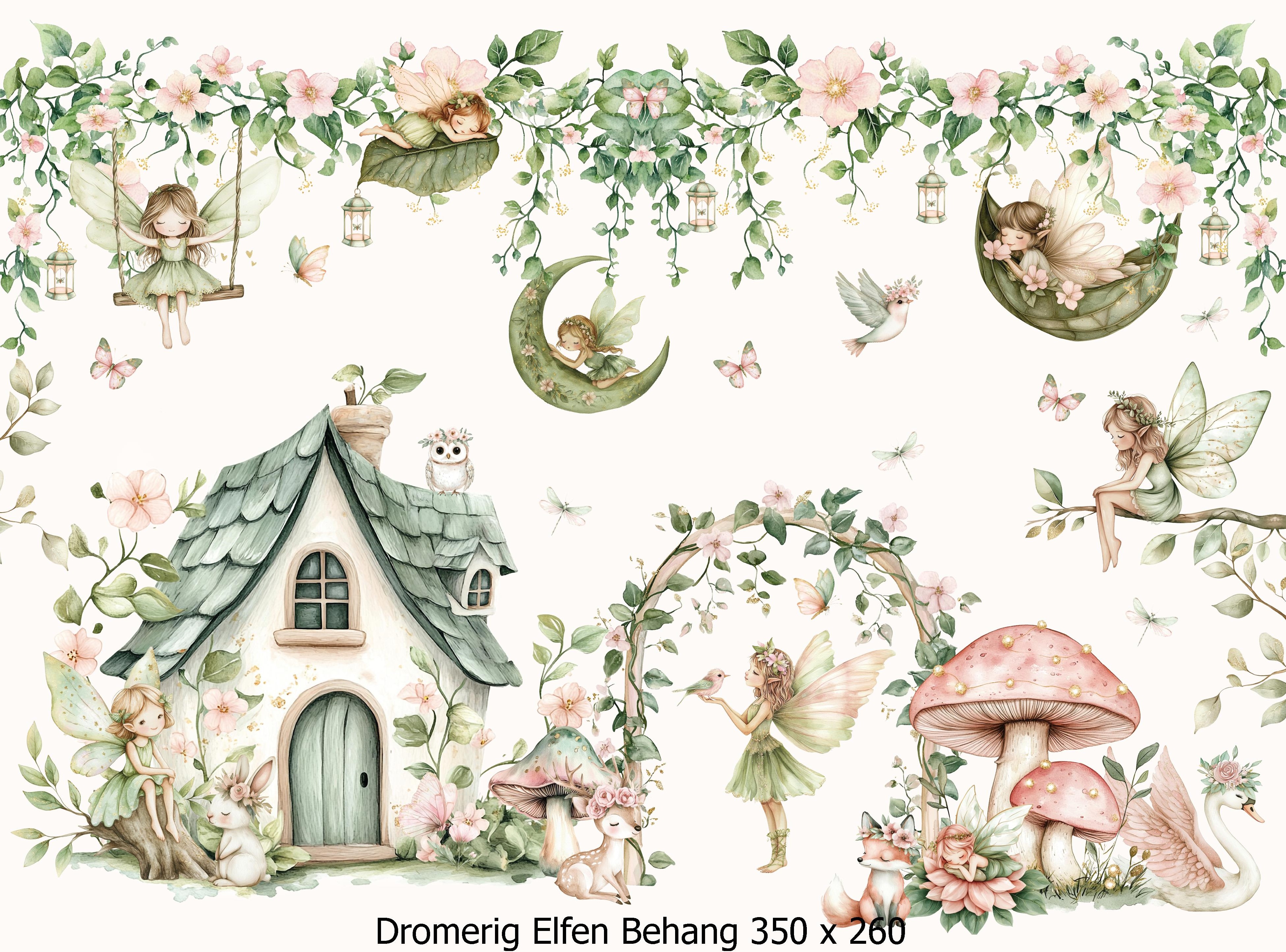 Dromerig Elfen Behang