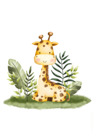 kinderposter safari giraffe