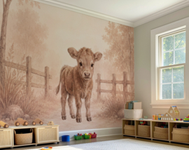Little Meadow – Behang met Lief Kalfje