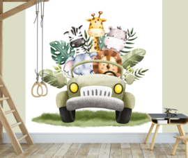 Behang kinderkamer safari