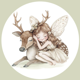 Elfjes Naturel Muurcirkel  Set van 5