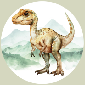 Dino Watercolor Muurcirkel  Set van 5