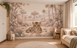 Safari Blossom Tijger – behang