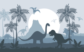 Behang Sample kinderkamer dino