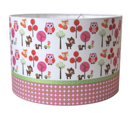 Kinderlamp forest friends pink