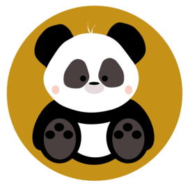 kinderkamer muurcirkel panda