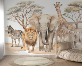 Safari Dieren Behang