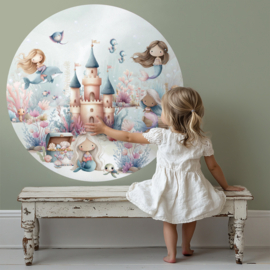 Muurcirkel Zeemeermin Pastel