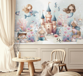 Zeemeerminnen Behang Wandvullend