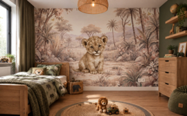 Safari Blossom Leeuw – behang