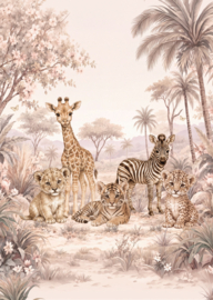 Safari Blossom Poster - Kinderkamer
