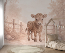 Little Meadow – Behang met Lief Kalfje