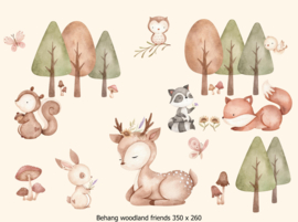 Kinderkamer behang woodland friends