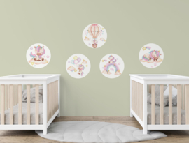 Unicorn Muurcircel Set van 5