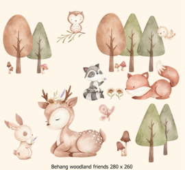 Bosdieren Behang  Woodland Friends