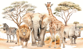 Safari Dieren Behang