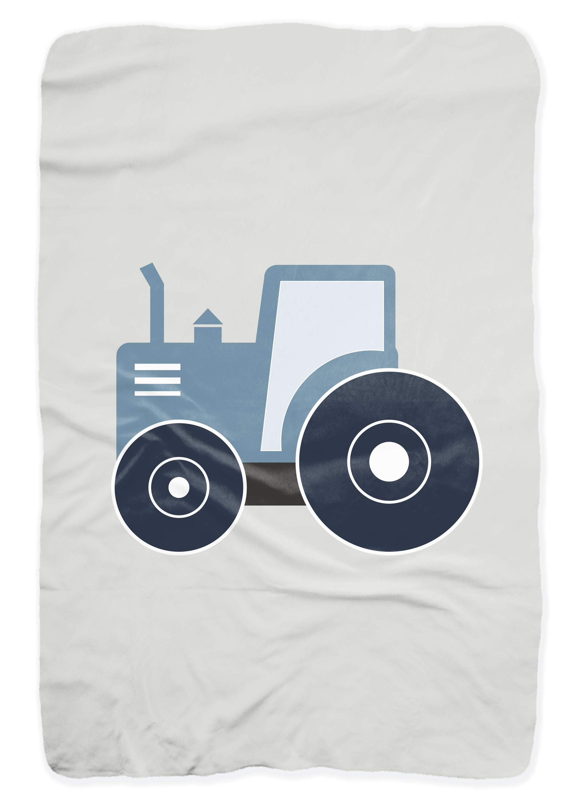 Ledikantdeken Tractor Jeansblauw