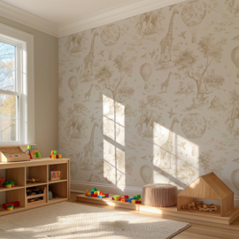 Savanne Dromen – Behang op maat voor baby- en kinderkamers