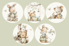 Kleine Bosvriendjes Muurcirkel Set van 5