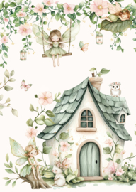Poster dromerige elfen huis