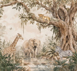 Savanne Droom – Jungle Behang met Dieren