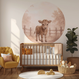 Little Meadow – Muurcirkel met lief kalfje