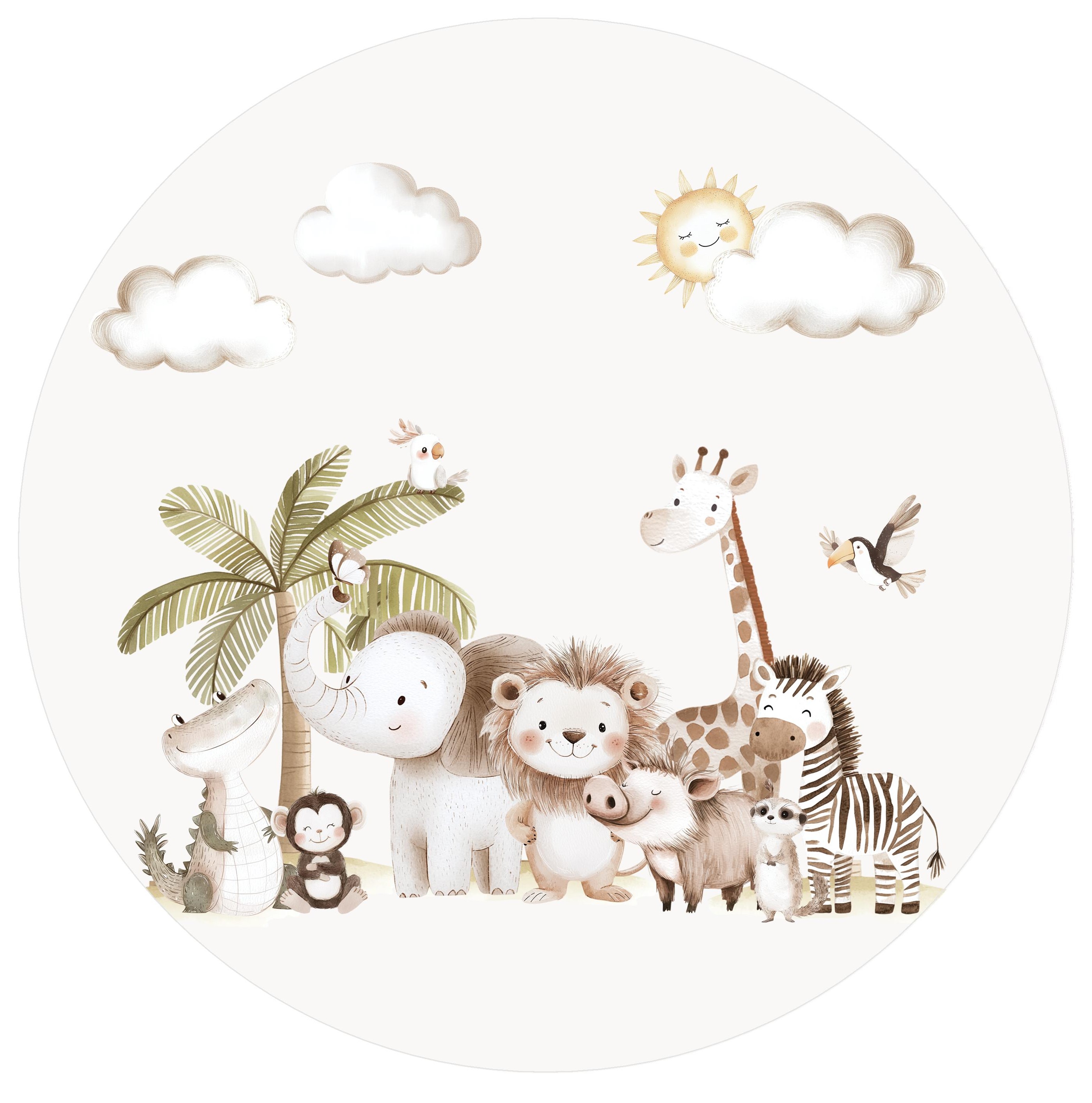 Muurcirkel  Safari Baby's