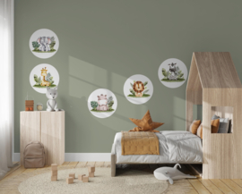 Jungle Safari  Muurcirkel Set van 5