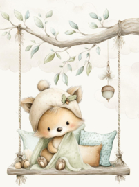 Kleine Bosvriendjes – Behang voor baby- en kinderkamer