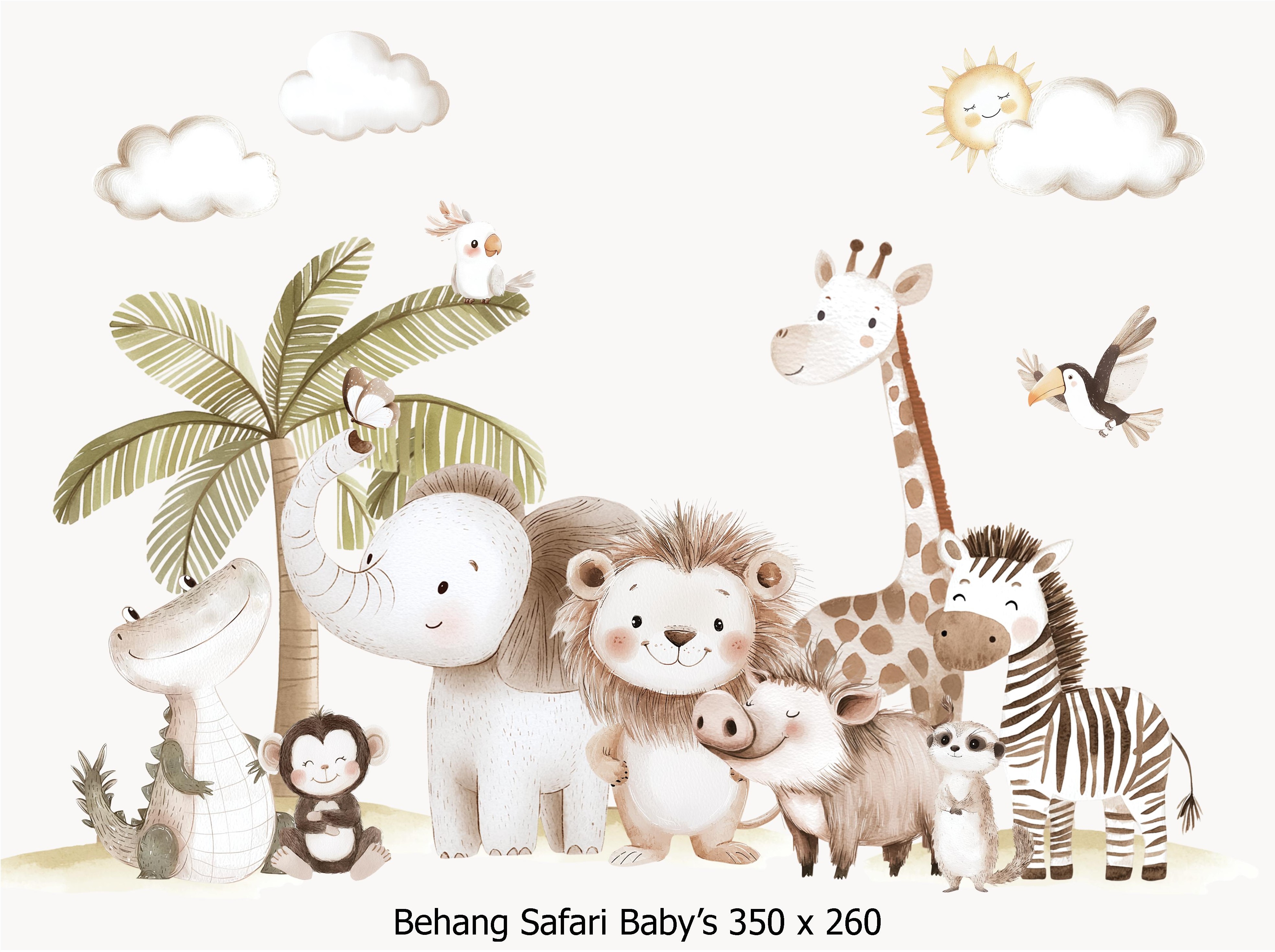 Safari Baby's Behang