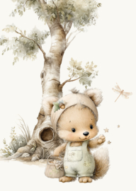 Poster Kleine Bosvriendjes Beertje