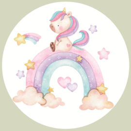 Unicorn Muurcircel Set van 5
