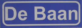Koelkastmagneet plaatsnaambord De Baan