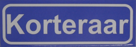 Koelkastmagneet plaatsnaambord Korteraar