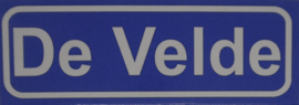 Koelkastmagneet plaatsnaambord De Velde