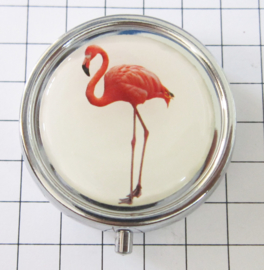 PIL 407 pillendoosje met spiegeltje flamingo