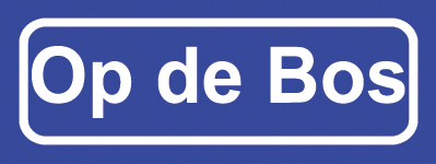 Koelkastmagneet plaatsnaambord Op de Bos