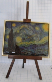 SCH 009 Schildersezeltje 22 cm hoog, Vincent van Gogh, Sterrennacht