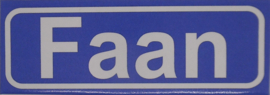 Koelkastmagneet plaatsnaambord Faan