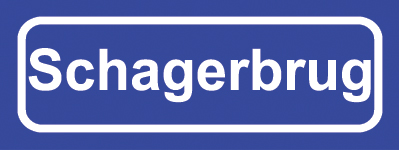 Koelkastmagneet plaatsnaambord Schagerbrug