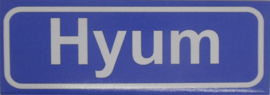 Koelkastmagneet plaatsnaambord Hyum
