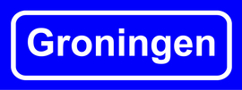 Koelkastmagneet plaatsnaambord Groningen