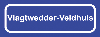 Koelkastmagneet plaatsnaambord Vlagtwedder-Veldhuis