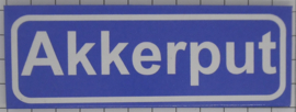 Koelkastmagneet plaatsnaambord Akkerput