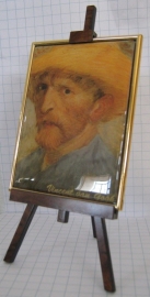 SCH 002 Schildersezeltje 22 cm hoog, Vincent van Gogh,  Zelfportret met hoed