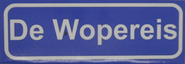 Koelkastmagneet plaatsnaambord De Wopereis