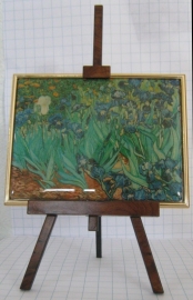 SCH 004 Schildersezeltje 22 cm hoog, Vincent van Gogh, Irissen