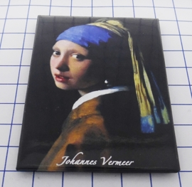 koelkastmagneet Johannes Vermeer Meisje met de parel gerestaureerde kleuren 20.303